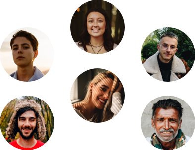 six pictures of different person